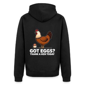 Poulets Poulets - Veste à capuche bio Premium Unisexe - noir - Dos - Nico (187cm)