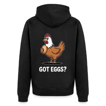 Poulets Poulets - Veste à capuche bio Premium Unisexe - noir - Dos - Nico (187cm)