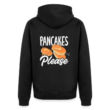 Des crêpes s’il vous plaît pour les amateurs de petit-déjeuner - Veste à capuche bio Premium Unisexe - noir - Dos - Nico (187cm)