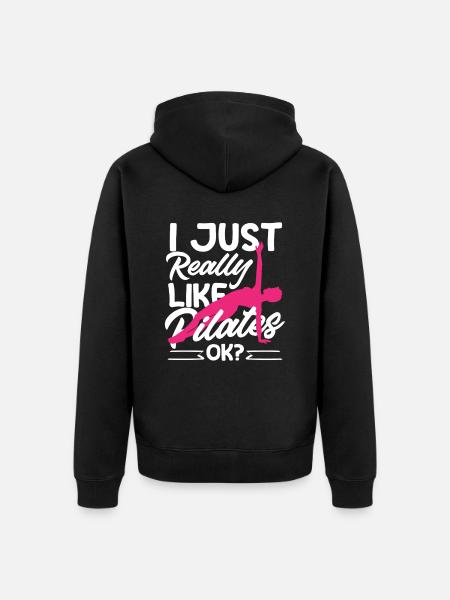Pilates I really like Pilates - Unisex Premium Organic Zip Hoodie - black