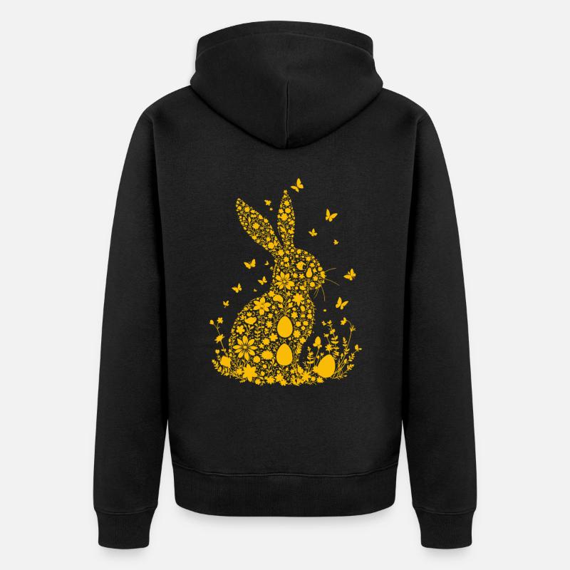 Lapin de Pâques - Veste à capuche bio Premium Unisexe - noir