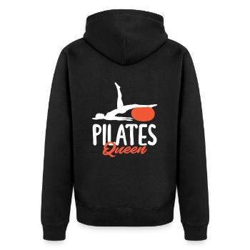 La reine du Pilates pour les amateurs de fitness - Veste à capuche bio Premium Unisexe - noir - Dos - Nico (187cm)