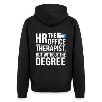 Gestionnaire des ressources humaines Ressources humaines Employé Milieu de travail Drame - Veste à capuche bio Premium Unisexe - noir - Dos - Nico (187cm)