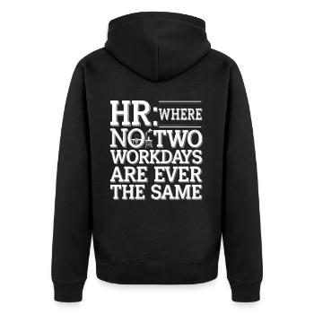 Gestionnaire des ressources humaines Ressources humaines Employé Milieu de travail Drame - Veste à capuche bio Premium Unisexe - noir - Dos - Nico (187cm)