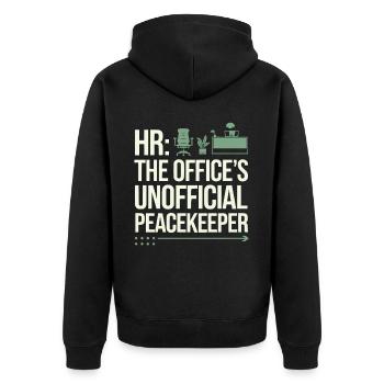 Gestionnaire des ressources humaines Ressources humaines Employé Milieu de travail Drame - Veste à capuche bio Premium Unisexe - noir - Dos - Nico (187cm)