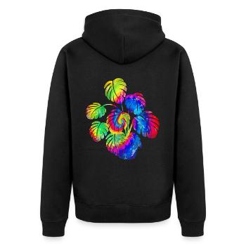 Amateur de plantes jardinage Tie Dye - Veste à capuche bio Premium Unisexe - noir - Dos - Nico (187cm)