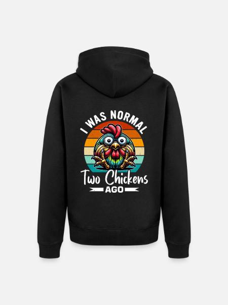Chicken Chickens - Unisex Premium Organic Zip Hoodie - black