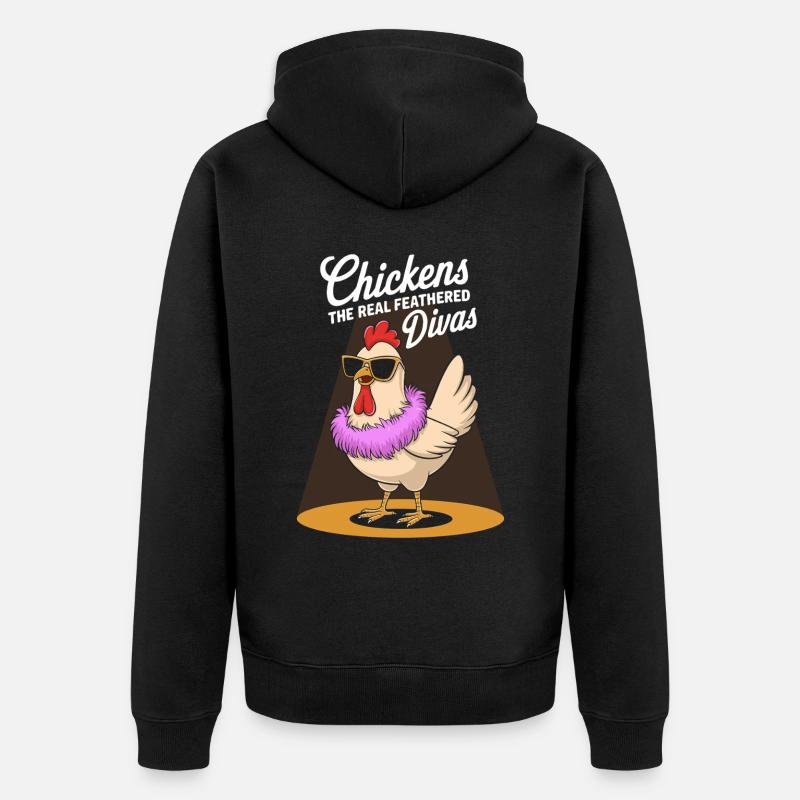 Poulets Poulets - Veste à capuche bio Premium Unisexe - noir