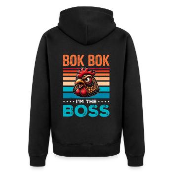 Poulets Poulets - Veste à capuche bio Premium Unisexe - noir - Dos - Nico (187cm)