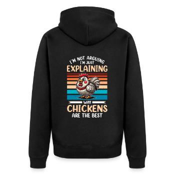 Poulets Poulets - Veste à capuche bio Premium Unisexe - noir - Dos - Nico (187cm)