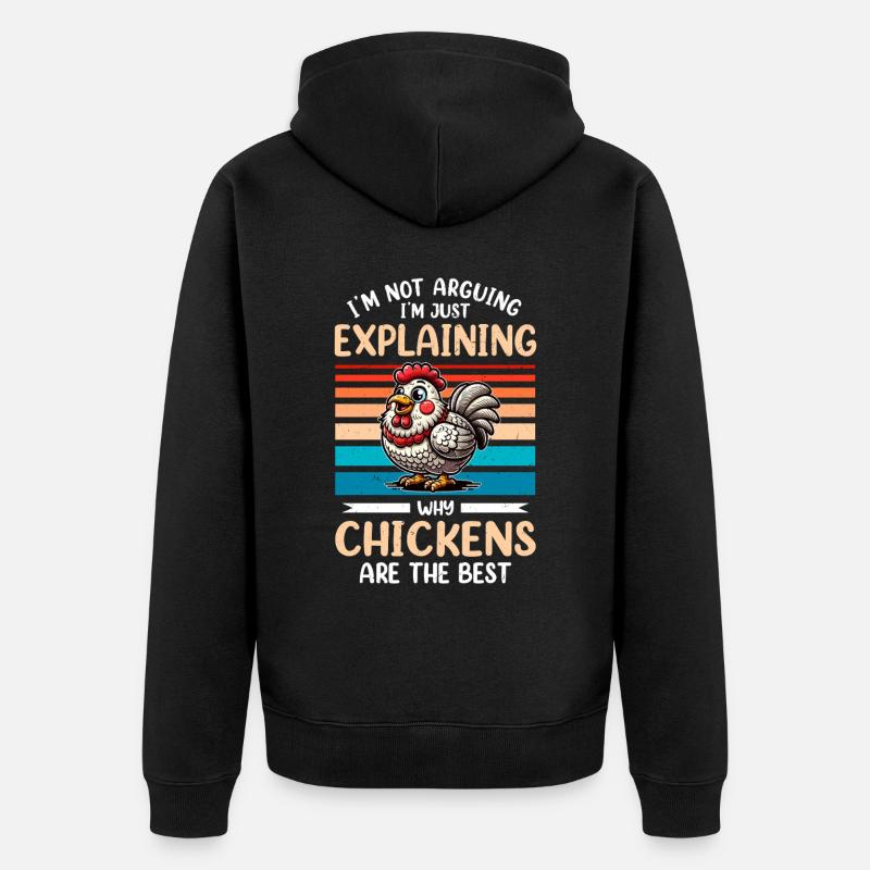 Poulets Poulets - Veste à capuche bio Premium Unisexe - noir
