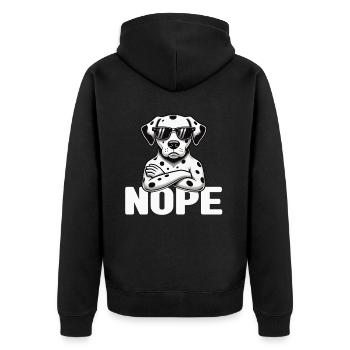Dalmatiner Hunde Liebhaber Hundebesitzer - Unisex Premium Bio Zip Hoodie - Schwarz - Hinten - Nico (187cm)