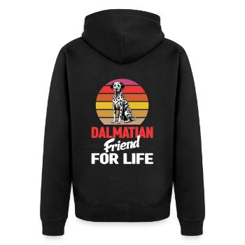 Dalmatiner Hunde Liebhaber Hundebesitzer - Unisex Premium Bio Zip Hoodie - Schwarz - Hinten - Nico (187cm)