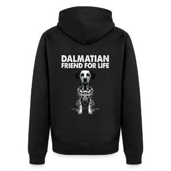 Dalmatiner Hunde Liebhaber Hundebesitzer - Unisex Premium Bio Zip Hoodie - Schwarz - Hinten - Nico (187cm)
