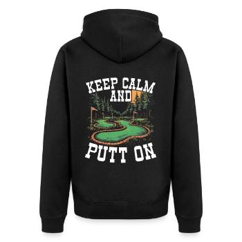 Golf Golf Golf Golf Parcours de Golf - Veste à capuche bio Premium Unisexe - noir - Dos - Nico (187cm)