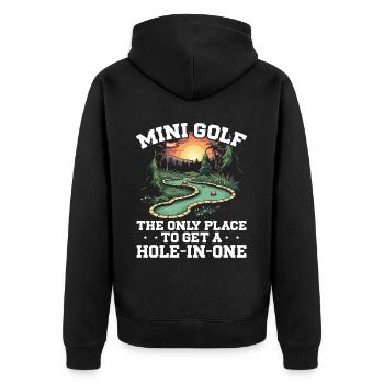 Golf Golf Golf Golf Parcours de Golf - Veste à capuche bio Premium Unisexe - noir - Dos - Nico (187cm)