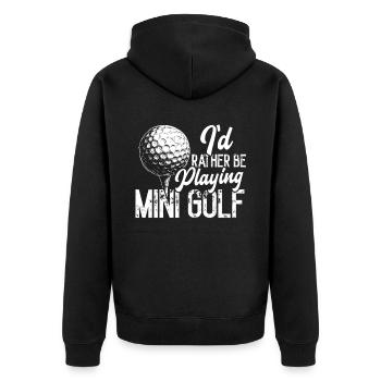 Golf Golf Golf Golf Parcours de Golf - Veste à capuche bio Premium Unisexe - noir - Dos - Nico (187cm)