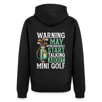 Golf Golf Golf Golf Parcours de Golf - Veste à capuche bio Premium Unisexe - noir - Dos - Nico (187cm)