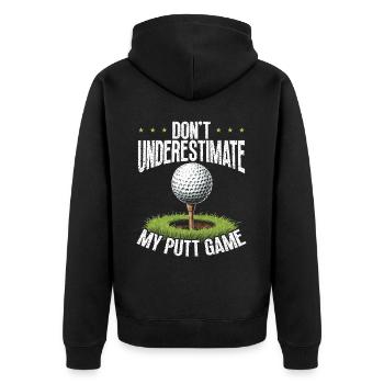 Golf Golf Golf Golf Parcours de Golf - Veste à capuche bio Premium Unisexe - noir - Dos - Nico (187cm)