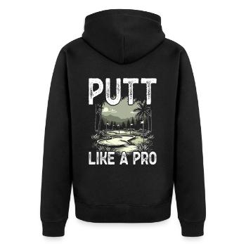Golf Golf Golf Golf Parcours de Golf - Veste à capuche bio Premium Unisexe - noir - Dos - Nico (187cm)
