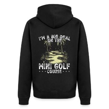 Golf Golf Golf Golf Parcours de Golf - Veste à capuche bio Premium Unisexe - noir - Dos - Nico (187cm)