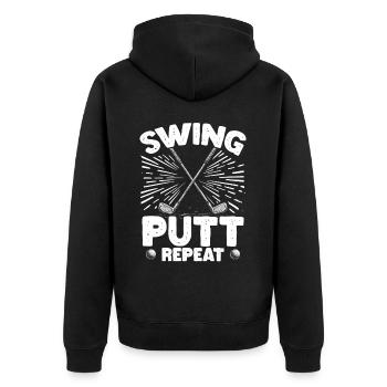 Golf Golf Golf Golf Parcours de Golf - Veste à capuche bio Premium Unisexe - noir - Dos - Nico (187cm)
