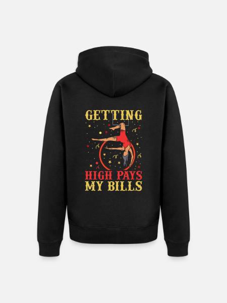 Circus Trapez Für Trapezkünstlerkostüm - Unisex Premium Bio Zip Hoodie - Schwarz
