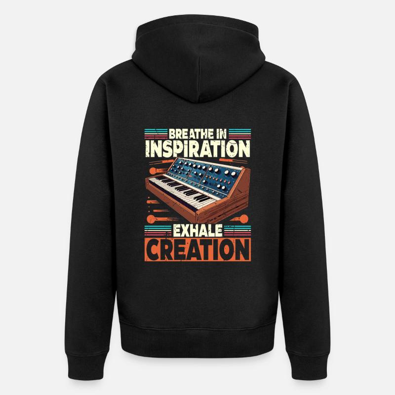 Synthétiseur Synthé Inspiration - Veste à capuche bio Premium Unisexe - noir