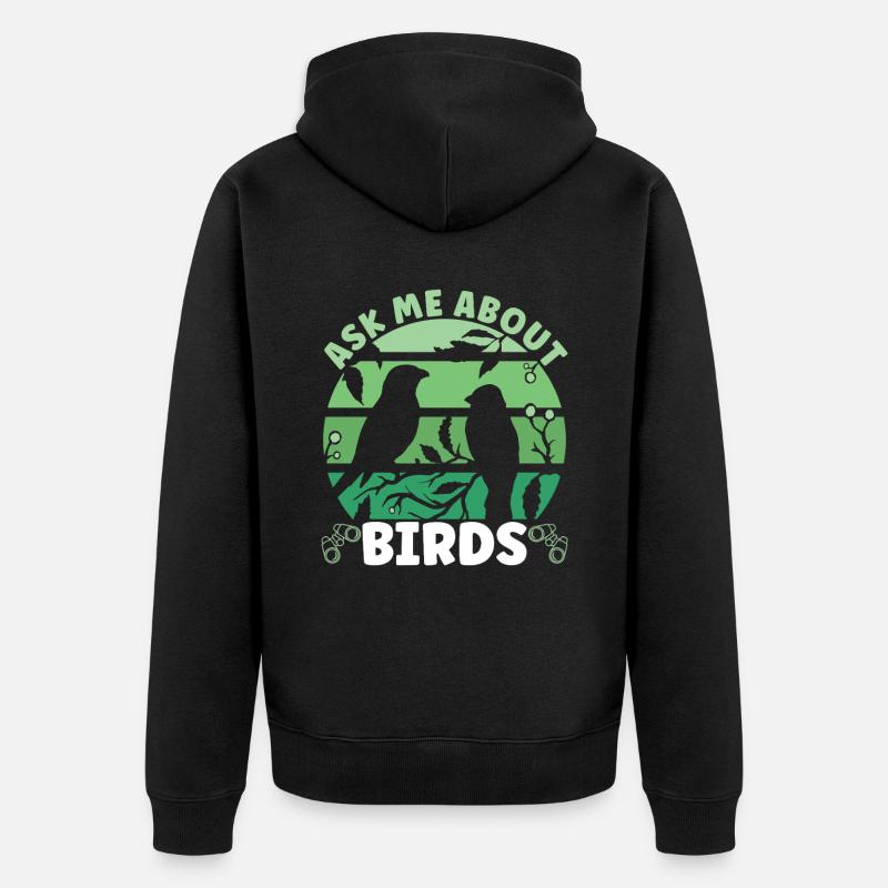 Ornithologue ornithologue - Veste à capuche bio Premium Unisexe - noir