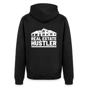 Real Estate Agent Real Estate Agent Gift - Unisex Premium Organic Zip Hoodie - black - Back - Nico (187cm)
