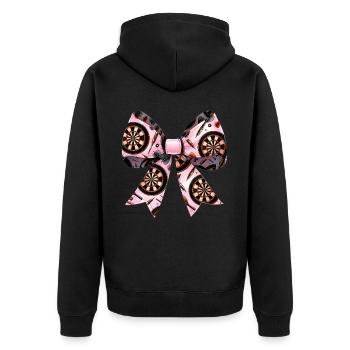 Coquette arc fléchettes joueur jeu de fléchettes motif - Veste à capuche bio Premium Unisexe - noir - Dos - Nico (187cm)