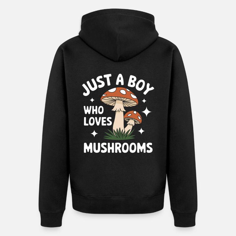 Champignons Champignons Champignon Champignon - Veste à capuche bio Premium Unisexe - noir