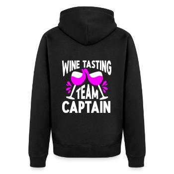 Wine Tasting Funny Wine Lover - Unisex Premium Organic Zip Hoodie - black - Back - Nico (187cm)