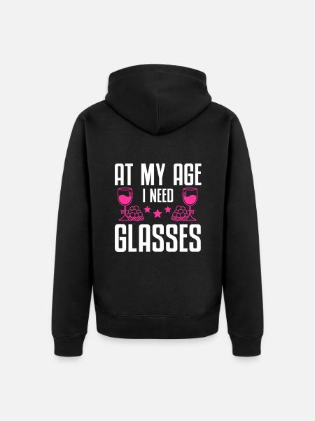 Wine Tasting Funny Wine Lover - Unisex Premium Organic Zip Hoodie - black