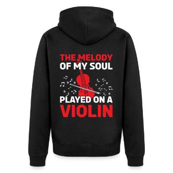Musiciens de violon, professeurs de violon, amateurs de violon - Veste à capuche bio Premium Unisexe - noir - Dos - Nico (187cm)