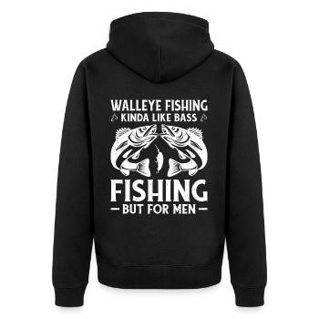 Walleye Zander Pêche Pêcheur Pêcheur - Veste à capuche bio Premium Unisexe - noir - Dos - Nico (187cm)
