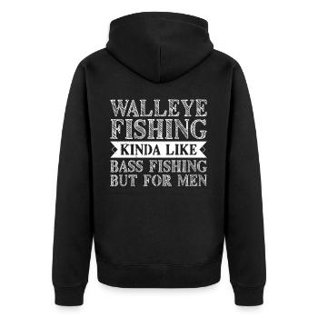Walleye Zander Pêche Pêcheur Pêcheur - Veste à capuche bio Premium Unisexe - noir - Dos - Nico (187cm)