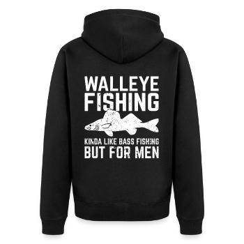 Walleye Zander Pêche Pêcheur Pêcheur - Veste à capuche bio Premium Unisexe - noir - Dos - Nico (187cm)