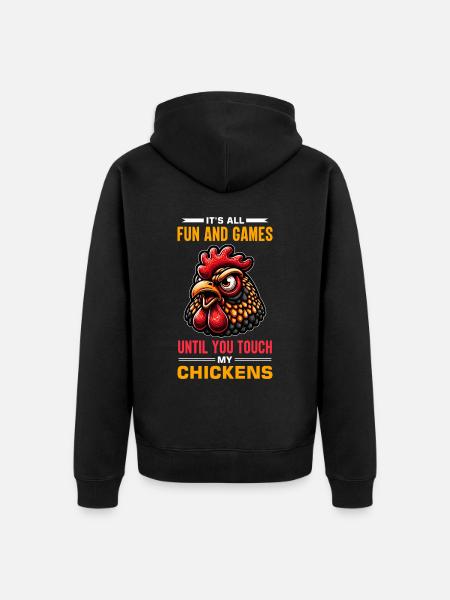Poulets Poulets - Veste à capuche bio Premium Unisexe - noir