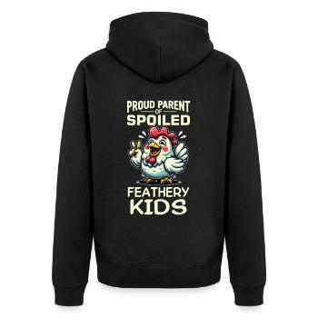 Poulets Poulets - Veste à capuche bio Premium Unisexe - noir - Dos - Nico (187cm)