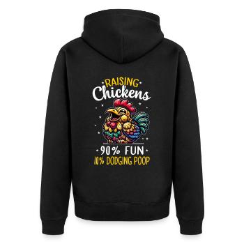 Poulets Poulets - Veste à capuche bio Premium Unisexe - noir - Dos - Nico (187cm)