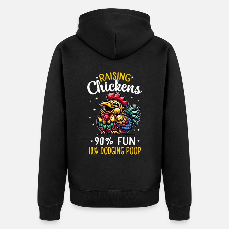 Poulets Poulets - Veste à capuche bio Premium Unisexe - noir