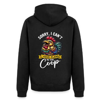 Poulets Poulets - Veste à capuche bio Premium Unisexe - noir - Dos - Nico (187cm)