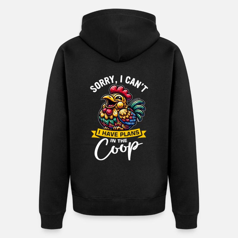 Poulets Poulets - Veste à capuche bio Premium Unisexe - noir