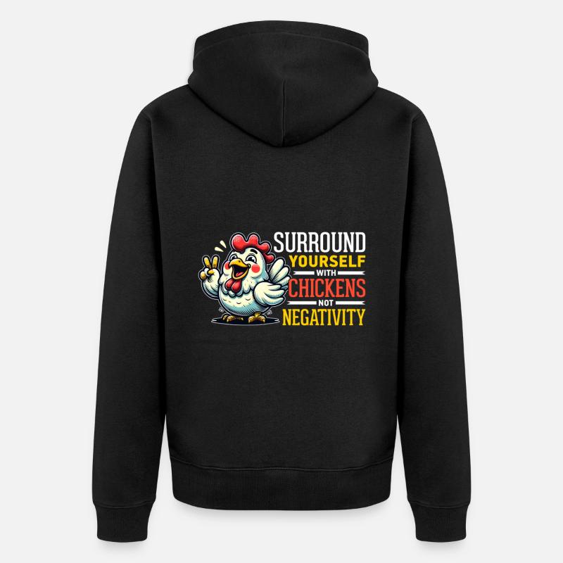 Poulets Poulets - Veste à capuche bio Premium Unisexe - noir
