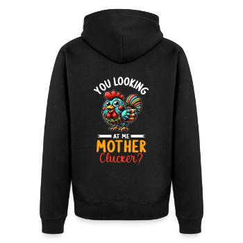 Poulets Poulets - Veste à capuche bio Premium Unisexe - noir - Dos - Nico (187cm)