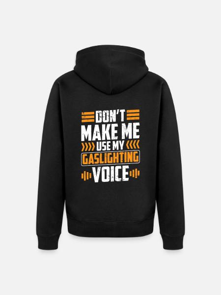 Echtes Professionelles Gaslighting - Unisex Premium Bio Zip Hoodie - Schwarz