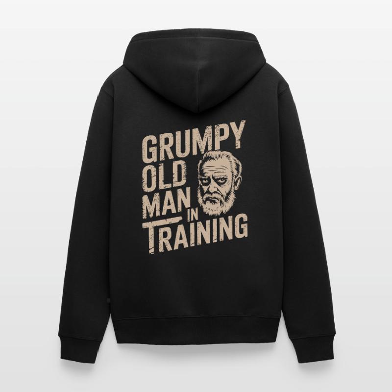 Grumpy Old Man Grumpy Unisex Premium Organic Zip Hoodie
