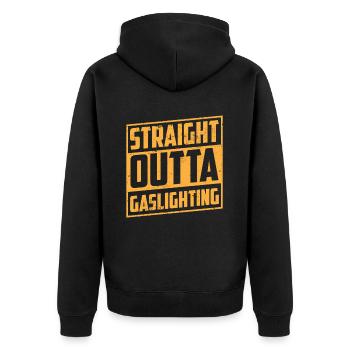 Véritable éclairage au gaz professionnel - Veste à capuche bio Premium Unisexe - noir - Dos - Nico (187cm)