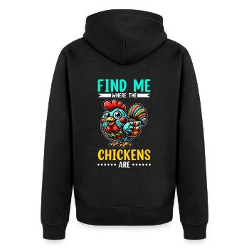 Poulets Poulets - Veste à capuche bio Premium Unisexe - noir - Dos - Nico (187cm)